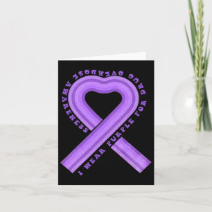 Wear Purple For Drug Overdose Awareness Ribbon Ret Card