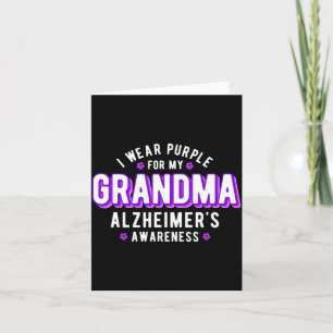 Wear purple for grandma alzheimer's awareness day card