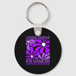 Wear purple for hodgkin's lymphoma awareness keychain