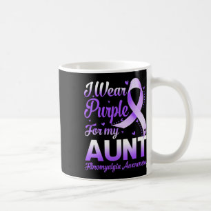 Wear Purple For My Aunt Fibromyalgia Awareness Rib Coffee Mug