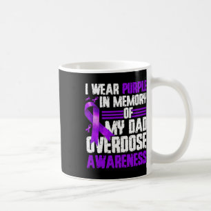 Wear Purple For My Dad Overdose Awareness 3 Coffee Mug
