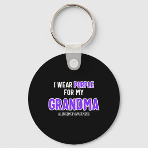 Wear Purple For My Grandma - Alzheimerheimer Aware Keychain