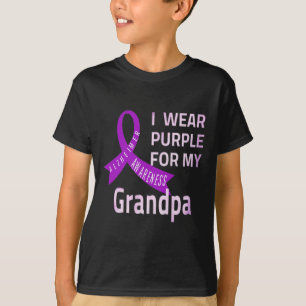 Wear Purple For My Grandpa Alzheimerheimer Disease T-Shirt