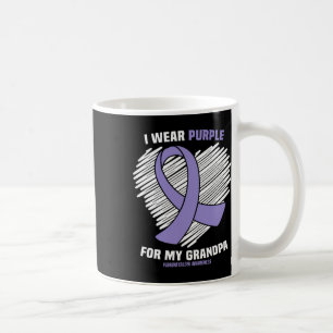 Wear Purple For My Grandpa Fibromyalgia Awareness Coffee Mug