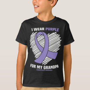 Wear Purple For My Grandpa Fibromyalgia Awareness  T-Shirt