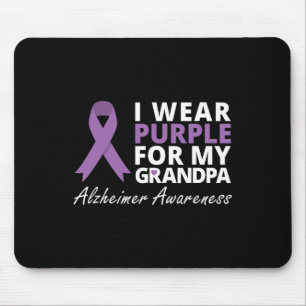 Wear Purple For My Grandpa Ribbon Family Love Mouse Pad