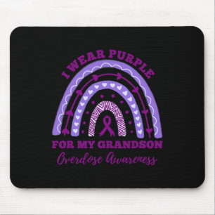 Wear Purple For My Grandson Overdose Awareness Rai Mouse Pad