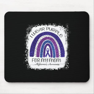 Wear Purple For My Mom Alzheimerheimer Bleached Ra Mouse Pad