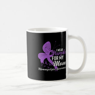 Wear Purple For My Mom Fibromyalgia Awareness Ribb Coffee Mug