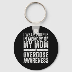 Wear Purple For My Mom Keychain