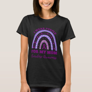 Wear Purple For My Mom Overdose Awareness Rainbow  T-Shirt
