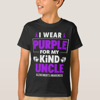 Wear Purple For My Uncle Alzheimerheimer's Awarene T-Shirt