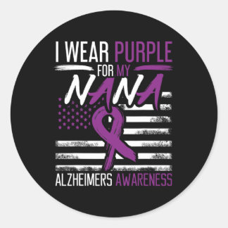 Wear Purple For Nana Heimerheimer Heimerheimers Aw Classic Round Sticker