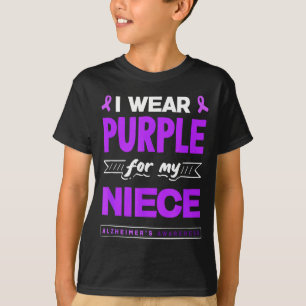 Wear purple for niece alzheimer's awareness ribbon T-Shirt