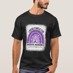 Wear Purple For Overdose Awareness Boho Rainbow Ri T-Shirt