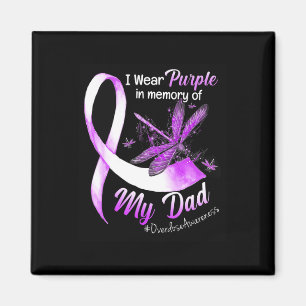 Wear Purple In Memory Of My Dad Overdose Awareness Magnet