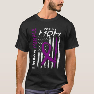 Wear Purple Mom Detia Alzheimers Awareness America T-Shirt