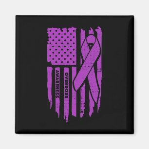 Wear Purple Overdose Awareness Gifts Opioid Surviv Magnet