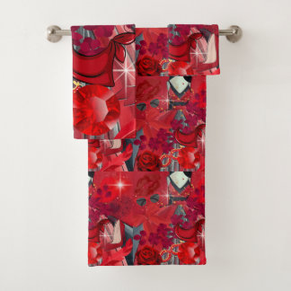 Wear Red Bath Towel Set