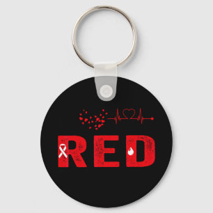 Wear Red Day Go Red Heart Disease Awareness 2025 Keychain
