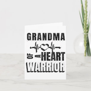 Wear Red Day Grandma Of A Heart Warrior Saying  Card