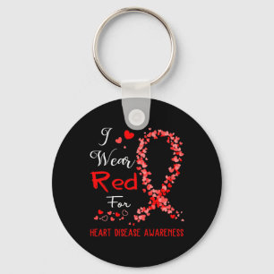 Wear Red For Heart Disease Awareness Keychain