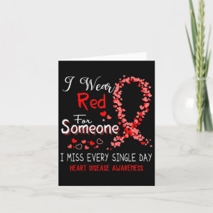 Wear Red For Someone Heart Disease Awareness  Card