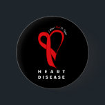 Wear Red To Fight Heart Disease Awareness Chd Gift 2 Inch Round Button<br><div class="desc">Wear Red To Fight Heart Disease Awareness Chd Gifts Ribbon</div>