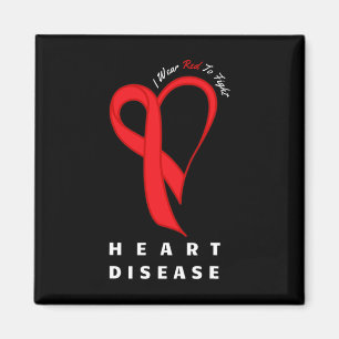 Wear Red To Fight Heart Disease Awareness Chd Gift Magnet