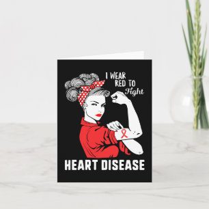 Wear Red To Fight Heart Disease Awareness Chd Mom  Card