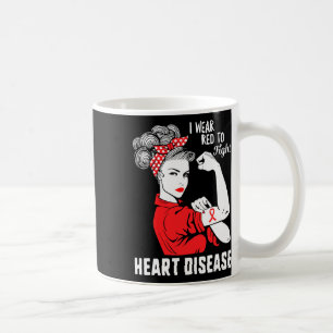 Wear Red To Fight Heart Disease Awareness Chd Mom Coffee Mug