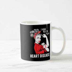 Wear Red To Fight Heart Disease Awareness Chd Mom  Coffee Mug