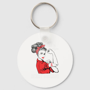 Wear Red To Fight Heart Disease Awareness Chd Mom Keychain