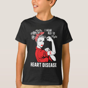 Wear Red To Fight Heart Disease Awareness Chd Mom T-Shirt
