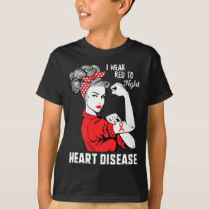 Wear Red To Fight Heart Disease Awareness Chd Mom T-Shirt