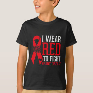 Wear Red To Fight Heart Disease Awareness Red Ribb T-Shirt