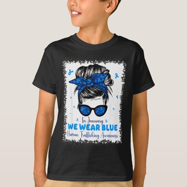 Wear Shirt January Blue Human Trafficking Awarenes (Front)