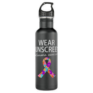 Wear Sunscreen Funny Melanoma Skin Cancer 710 Ml Water Bottle