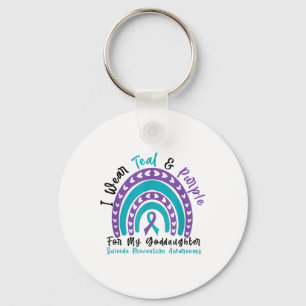 Wear Teal & Purple For Goddaughter Suicide Pre Keychain