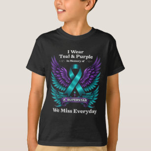 Wear Teal &amp; Purple In Memory Of A Loved One Aw T-Shirt