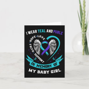 Wear Teal And Purple Baby Suicide Prevention  Card