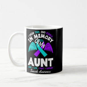 Wear Teal And Purple In Memory Of Aunt Long Sleeve Coffee Mug