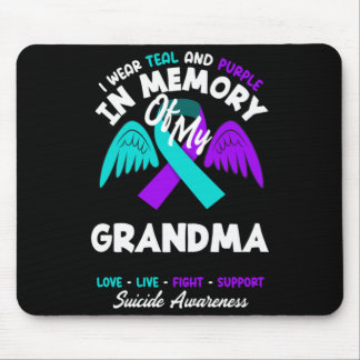 Wear Teal And Purple In Memory Of Grandma Design Mouse Pad