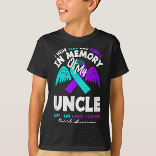 Wear Teal And Purple In Memory Of Uncle Design T-Shirt