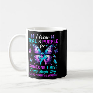 Wear Teal Purple For Someone Suicide Prevention Coffee Mug