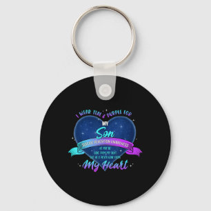 Wear Teal Purple For Son Suicide Prevention Keychain