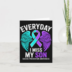 Wear Teal Purple I Miss My Son Prevention Card