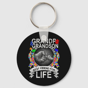 Wear this Grandpa And Grandson Best Friend Autism  Keychain