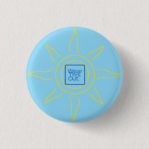 Wear This Out Day & Night, Sun & Moon Customisable 1 Inch Round Button