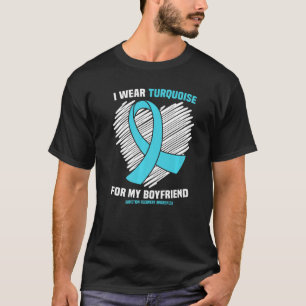 Wear Turquoise For My Boyfriend Addiction Recovery T-Shirt